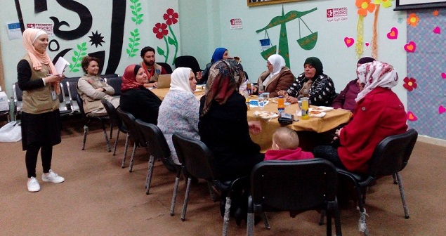 An awareness session about protection in Jordan