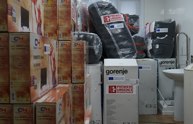 humanitarian aid in Ukraine from the NGO Première Urgence Internationale