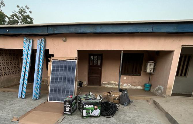 Installation of photovoltaic panels to use solar energy