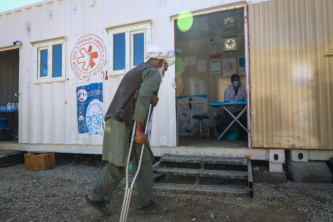 Person with reduced mobility, Paktia Province (Southeastern Afghanistan).