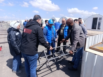 Visit of AK Burhan camp for future rehabilitation funded by UNHCR, Aleppo, April 2026