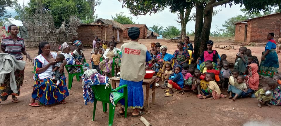 Sensibilisation sur la malnutrition infantile au Sud-Kivu par Première Urgence Internationale