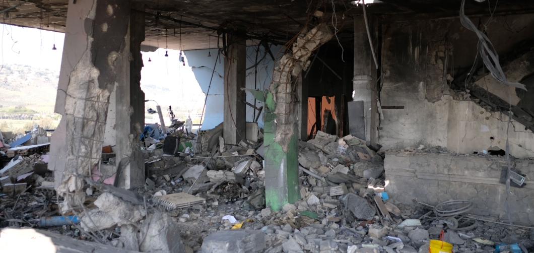 image de bâtiment détruit au liban 2026