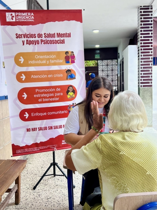 atelier psychosocial venezuela 2026 avec pancarte