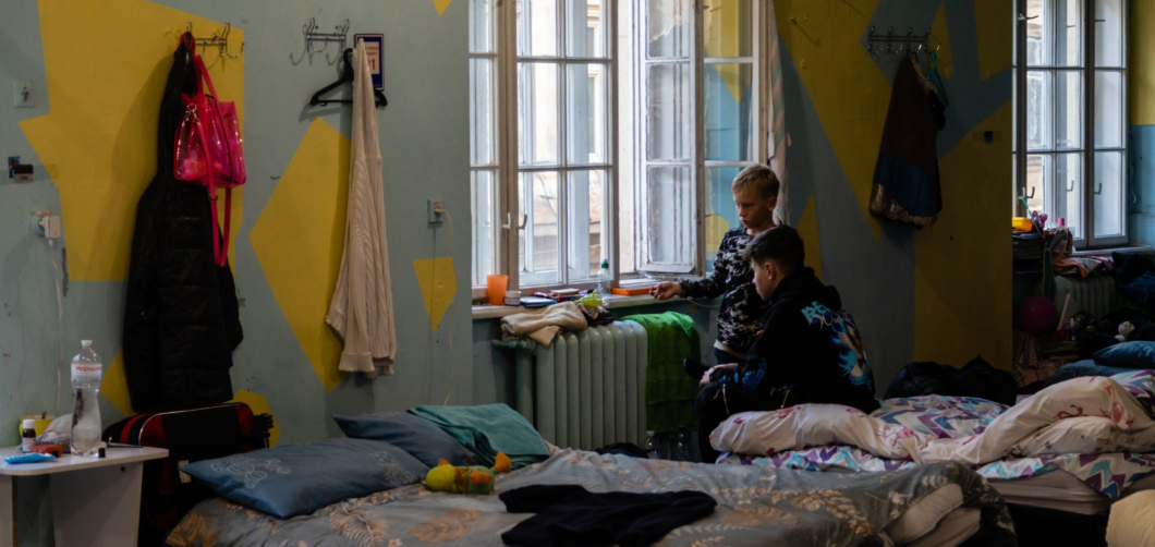 centre accueil montrant des enfants en ukraine
